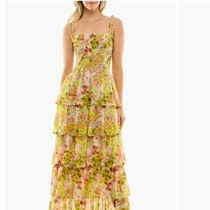 " Socialite " Floral Tiered Maxi Sundress